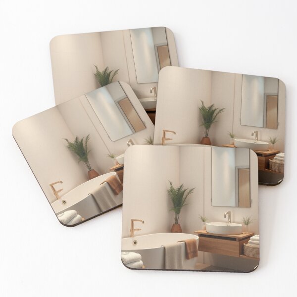 Item preview, Elegant Spa Bathroom | Gold Fixtures, Wood Vanity, and Freestanding Tub designed and sold by Jade Ado.