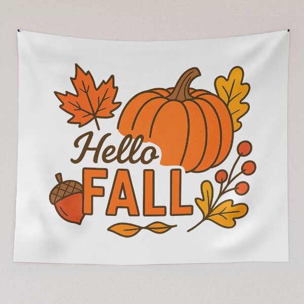 Item preview, Hello Autumn | Graphic T-shirt for the season designed and sold by StickerArt Shop.