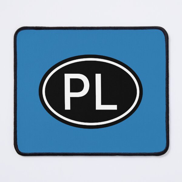 Item preview, PL Initials Monogram Oval White Letters designed and sold by Jeallan Designs.