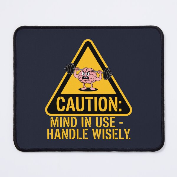 Item preview, Comedic Motivational Brain Lifter Inside Yellow Caution Symbol designed and sold by SplashTastic.