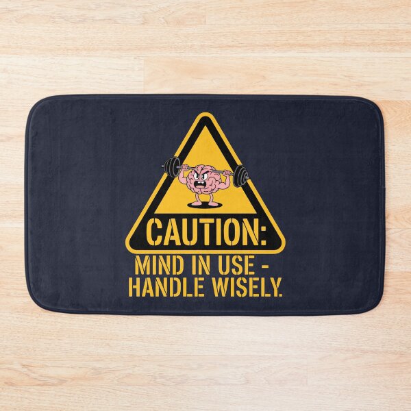 Item preview, Comedic Motivational Brain Lifter Inside Yellow Caution Symbol designed and sold by SplashTastic.