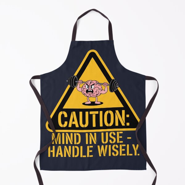 Item preview, Comedic Motivational Brain Lifter Inside Yellow Caution Symbol designed and sold by SplashTastic.