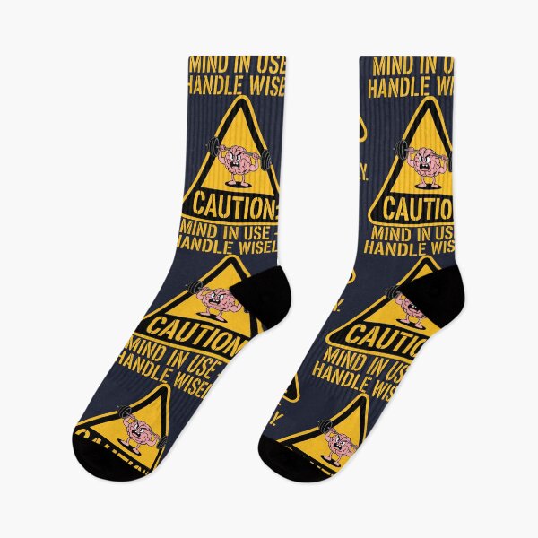 Item preview, Comedic Motivational Brain Lifter Inside Yellow Caution Symbol designed and sold by SplashTastic.