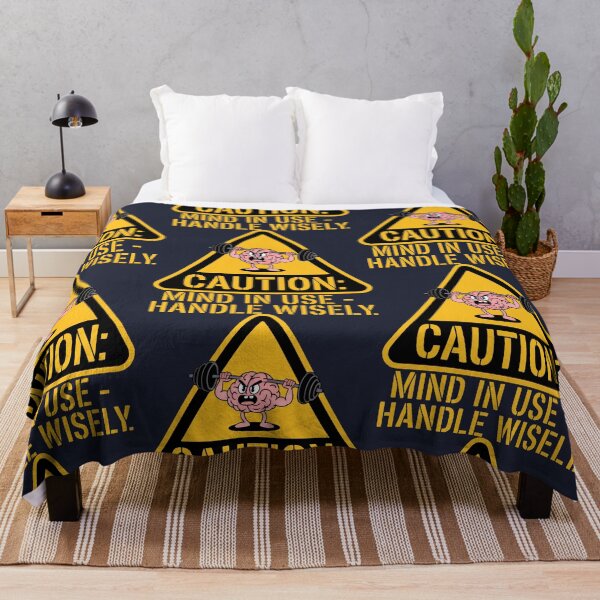 Item preview, Comedic Motivational Brain Lifter Inside Yellow Caution Symbol designed and sold by SplashTastic.