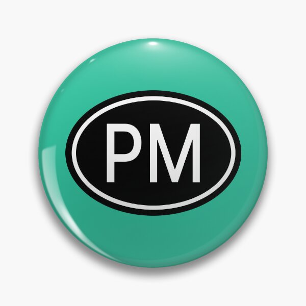 Item preview, PM Initials Monogram Oval White Letters designed and sold by Jeallan Designs.