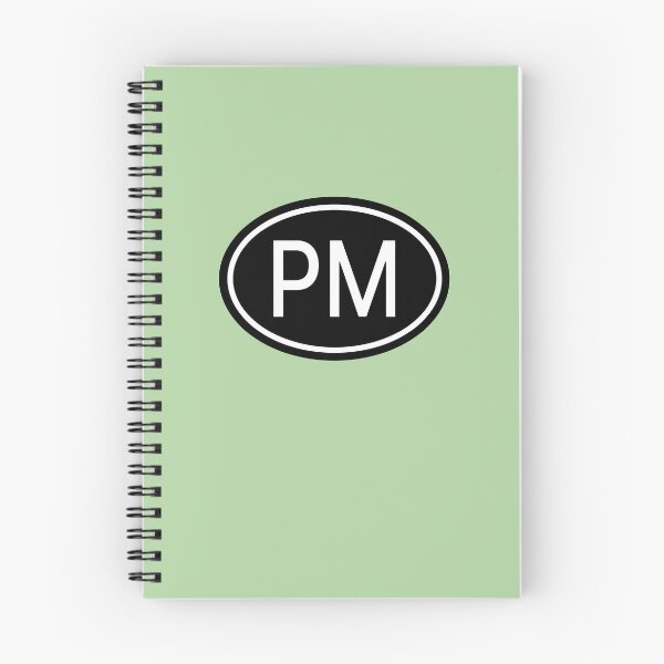 Item preview, PM Initials Monogram Oval White Letters designed and sold by Jeallan Designs.