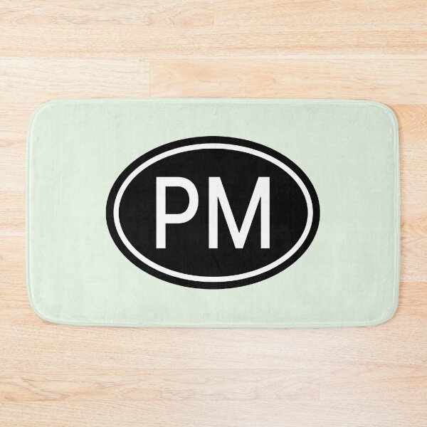 Item preview, PM Initials Monogram Oval White Letters designed and sold by Jeallan Designs.
