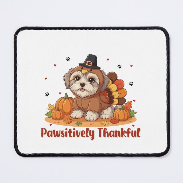 Item preview, Pawsitively Thankful Tibetan Terrier Thanksgiving Cute Fall designed and sold by The Real Life Symphony.