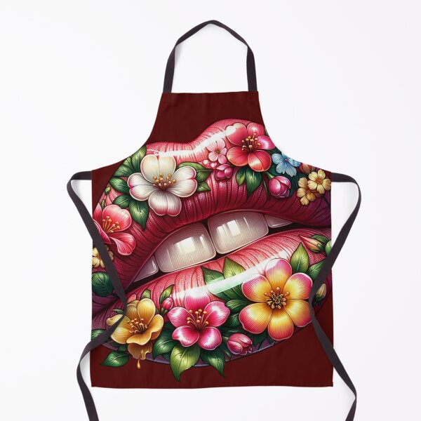Item preview, Spring Bloom Lips – Glossy Floral Lip Art with Vibrant Flowers designed and sold by Margival.