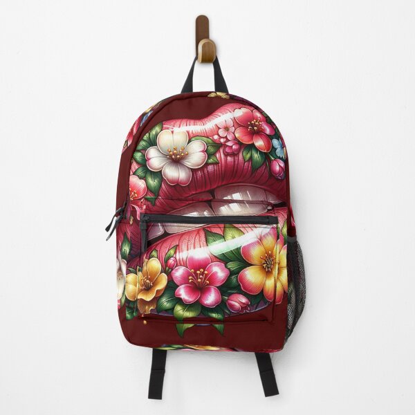 Item preview, Spring Bloom Lips – Glossy Floral Lip Art with Vibrant Flowers designed and sold by Margival.