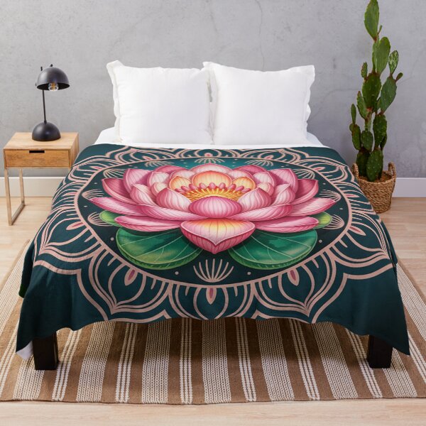 Item preview, mandala with a radiant pink lotus flower designed and sold by Lilashakti ⭐️ ⭐️ ⭐️ ⭐️ ⭐️.
