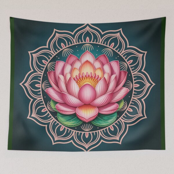 Item preview, mandala with a radiant pink lotus flower  designed and sold by Lilashakti ⭐️ ⭐️ ⭐️ ⭐️ ⭐️.