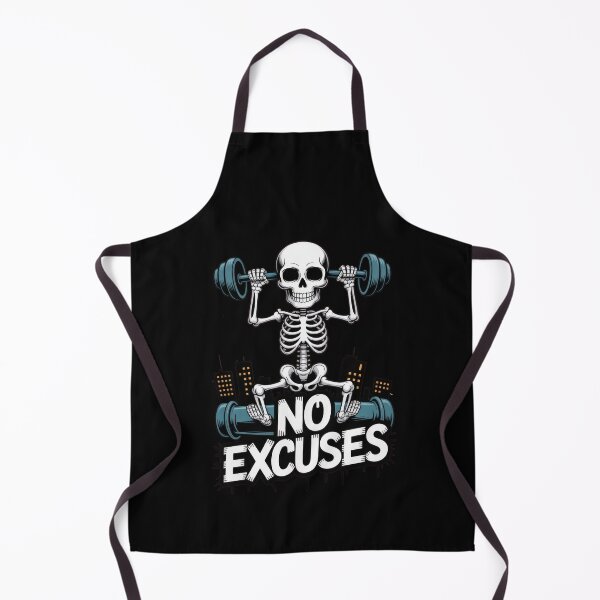 Item preview, No Excuses – Urban Skeleton Gym Motivation Art designed and sold by Enea Kelo.