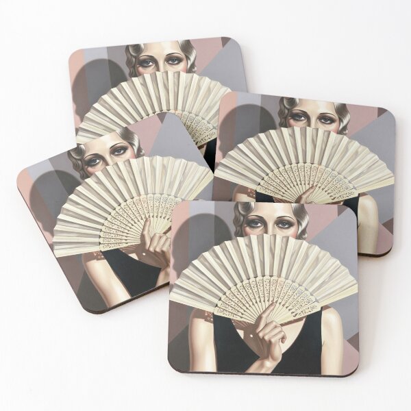 Item preview, The Ivory Fan V2 - Original Art Deco Artwork designed and sold by elektronen.