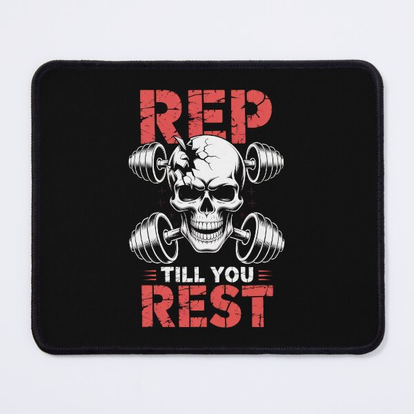 Item preview, Rep Till You Rest – Hardcore Skull Gym Motivation designed and sold by Enea Kelo.