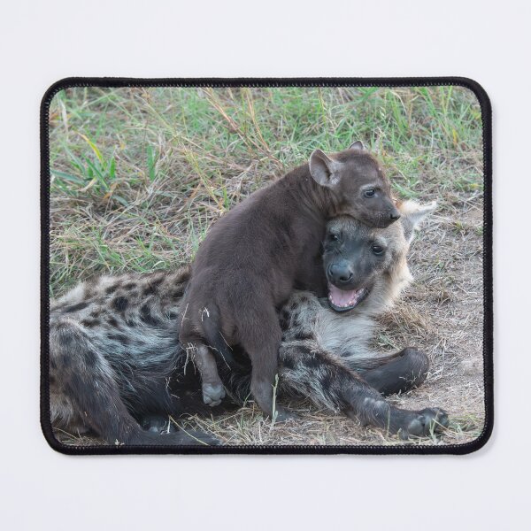 Item preview, Hyena Mom and Pup – A Tender Wild Hug designed and sold by DavideAntoniani.