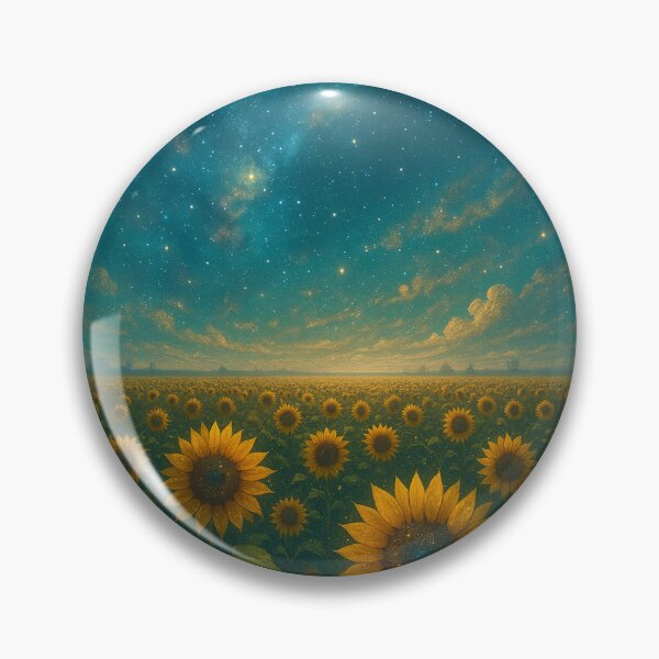 Item preview, Sunflower Field Under a Starry Sky designed and sold by MindprintStudio.