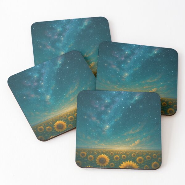 Item preview, Sunflower Field Under a Starry Sky designed and sold by MindprintStudio.