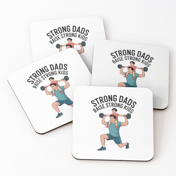 Item preview, Strong Dads Raise Strong Kids – Fitness Father & Child Cartoon designed and sold by Enea Kelo.