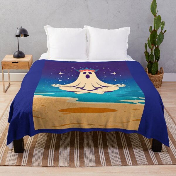 Item preview, Meditating Ghost on Beach designed and sold by VibrArtco.