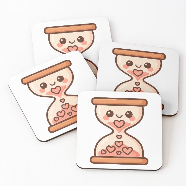 Item preview, Cute Kawaii Hourglass of Hearts designed and sold by Castiora.