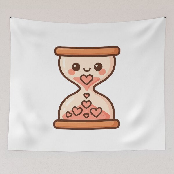 Item preview, Cute Kawaii Hourglass of Hearts designed and sold by Castiora.