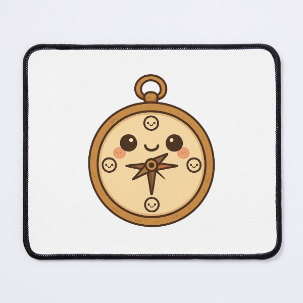 Item preview, Adorable Kawaii Compass with Smiley Faces designed and sold by Castiora.