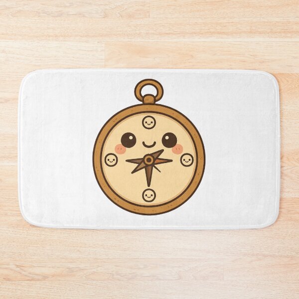 Item preview, Adorable Kawaii Compass with Smiley Faces designed and sold by Castiora.