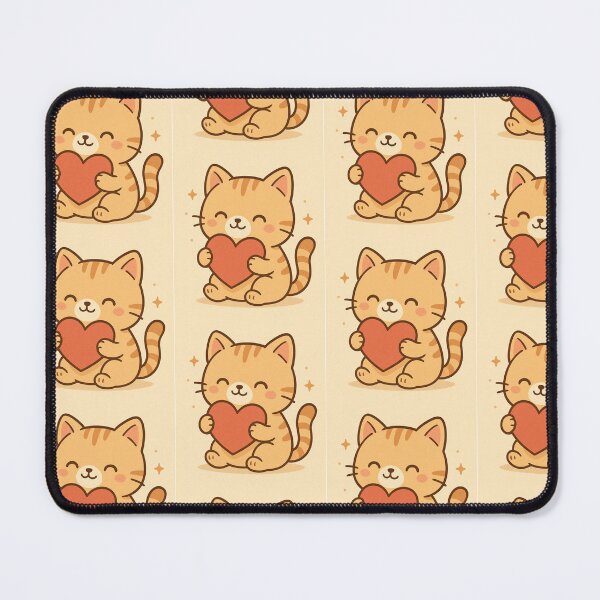 Item preview, Cute Kawaii Cat Holding Heart – Adorable Love Illustration designed and sold by Swati's Digital Den.
