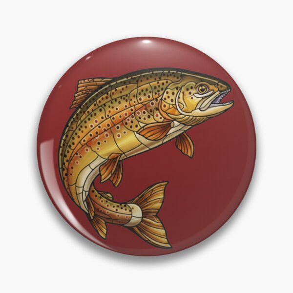 Item preview, Stained Glass Brown Trout designed and sold by Too Kool Designing .