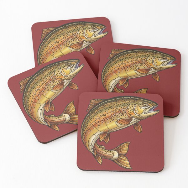 Item preview, Stained Glass Brown Trout designed and sold by Too Kool Designing .