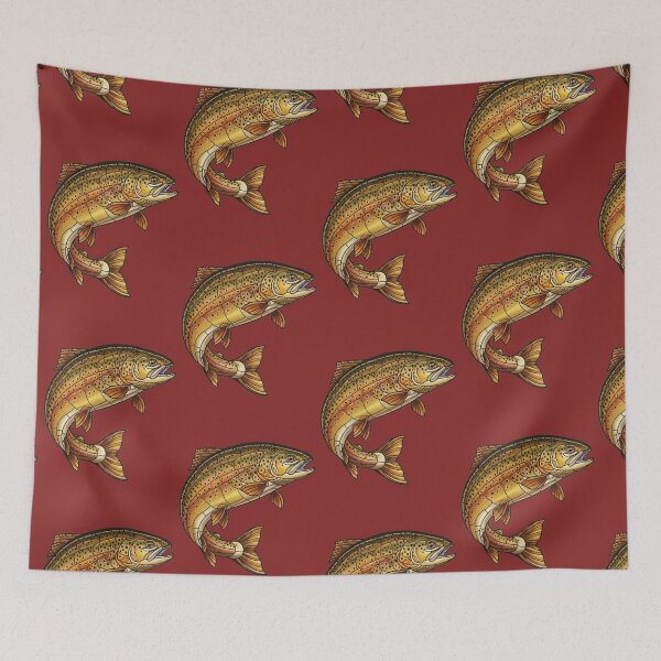 Item preview, Stained Glass Brown Trout designed and sold by Too Kool Designing .
