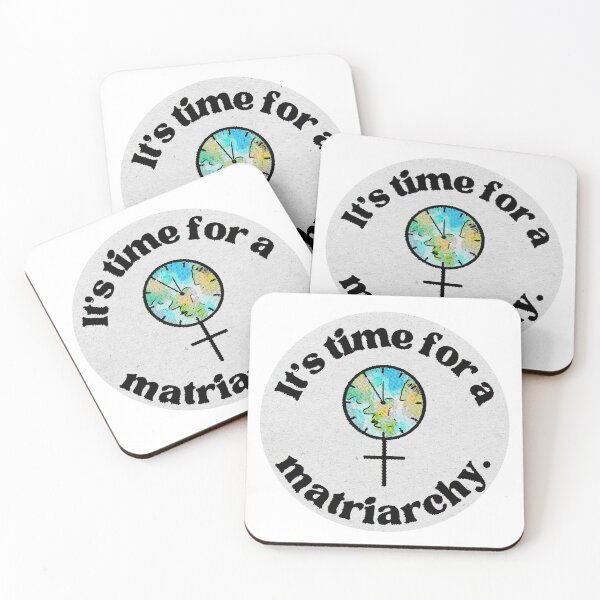 Item preview, It’s Time for a Matriarchy | Feminist Clock Symbol Print designed and sold by Parasocialite.