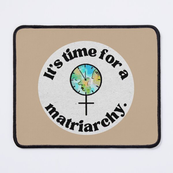 Item preview, It’s Time for a Matriarchy | Feminist Clock Symbol Print designed and sold by Parasocialite.