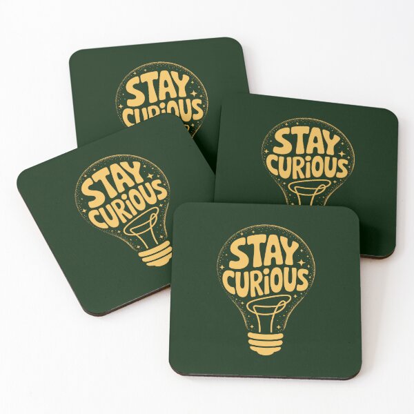 Item preview, Stay Curious – Lightbulb Creativity Motivation Design designed and sold by Enea Kelo.