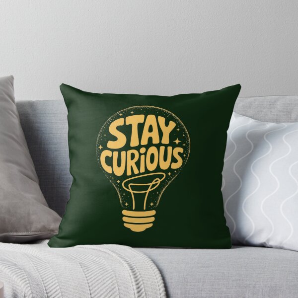 Item preview, Stay Curious – Lightbulb Creativity Motivation Design designed and sold by Enea Kelo.