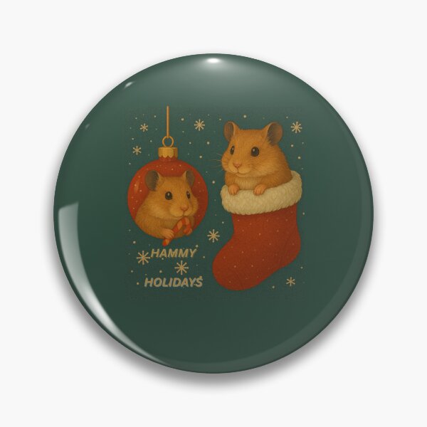 Item preview,  “Hammy Holidays – Festive Hamsters in Bauble and Stocking” designed and sold by GeoWild Designs.