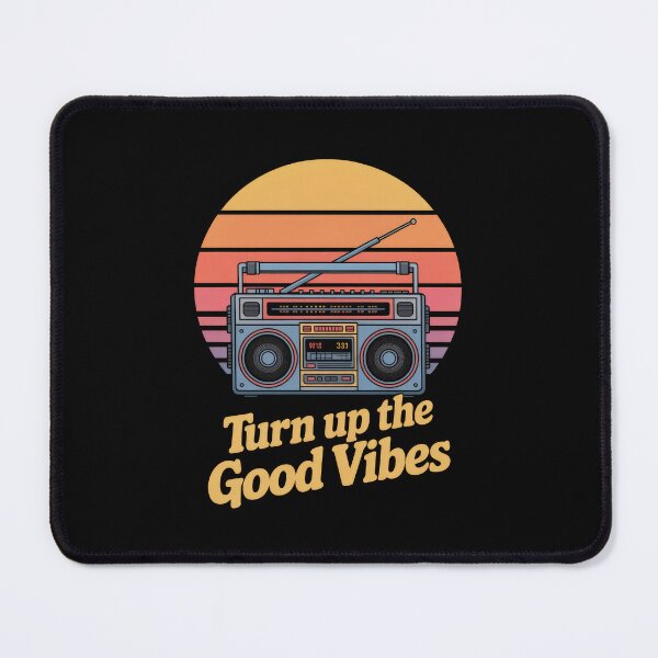 Item preview, Turn Up the Good Vibes – Retro Boom Box Summer Music Graphic designed and sold by Enea Kelo.