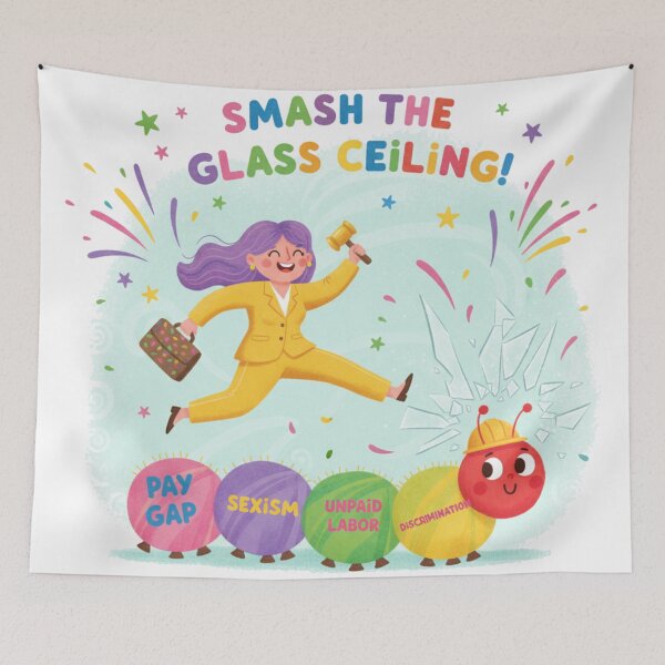 Item preview, Smash the Glass Ceiling – Feminist Empowerment designed and sold by ramith-concept.