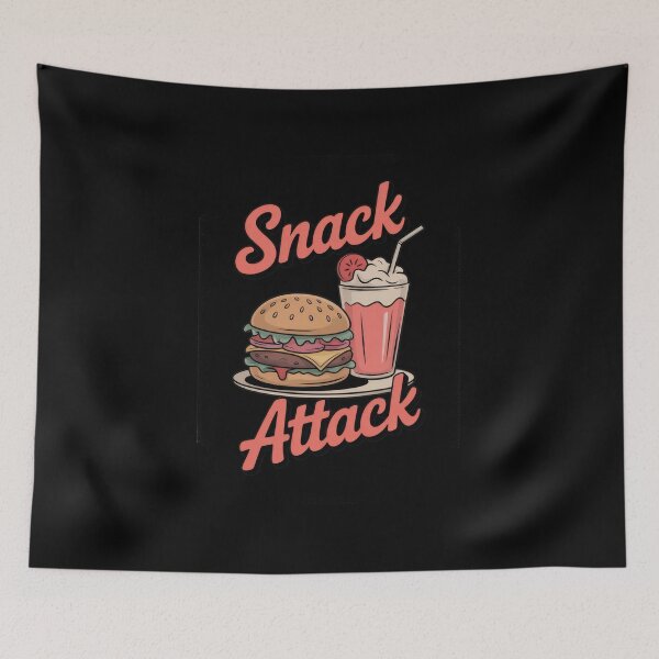 Item preview, Snack Attack – Burger & Milkshake Foodie Cartoon Art designed and sold by Enea Kelo.