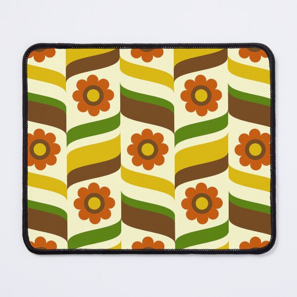 Item preview, 1970s Groovy Daisies Waves Warm Autumn designed and sold by miavaldez.
