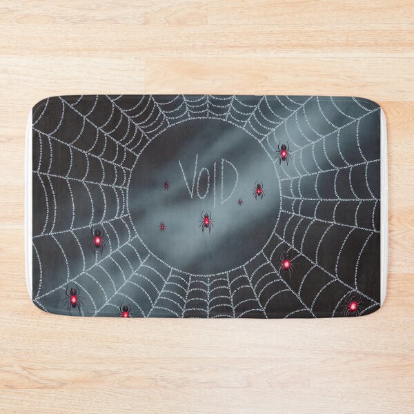 Item preview, Dark Spider Web with Red Spiders and Void Text – Creepy Gothic Art designed and sold by SamartkitDesign.