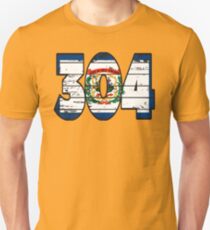 LOVE THAT 304 LIFE - YOUR FAVORITE AREA CODE WITH A HEAVY WOOD OVERLAY DISTRESS Unisex T-Shirt