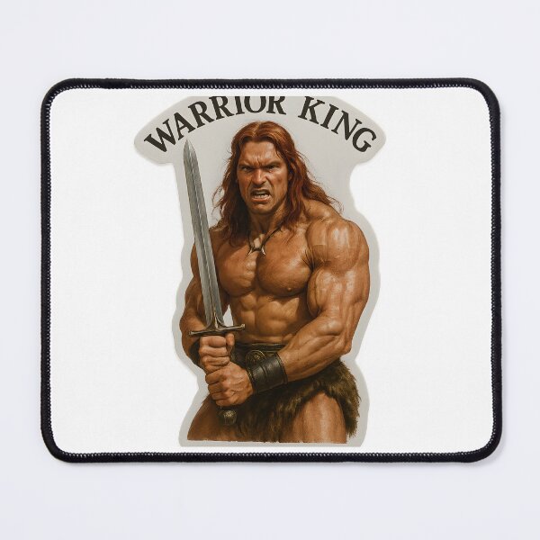 Item preview, Warrior King – Barbarian Sword Hero | Epic Fantasy 5D Sticker designed and sold by Imagetore.