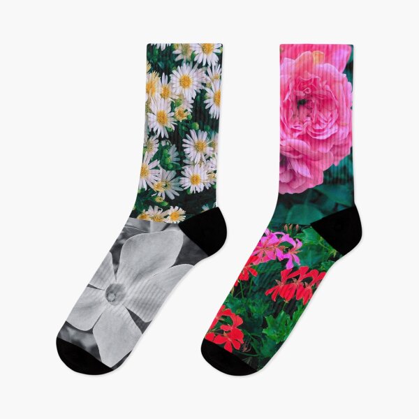 Item preview, Collage of Flowers, colorful with one greyscale block designed and sold by Dryft7.