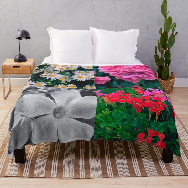 Item preview, Collage of Flowers, colorful with one greyscale block designed and sold by Dryft7.