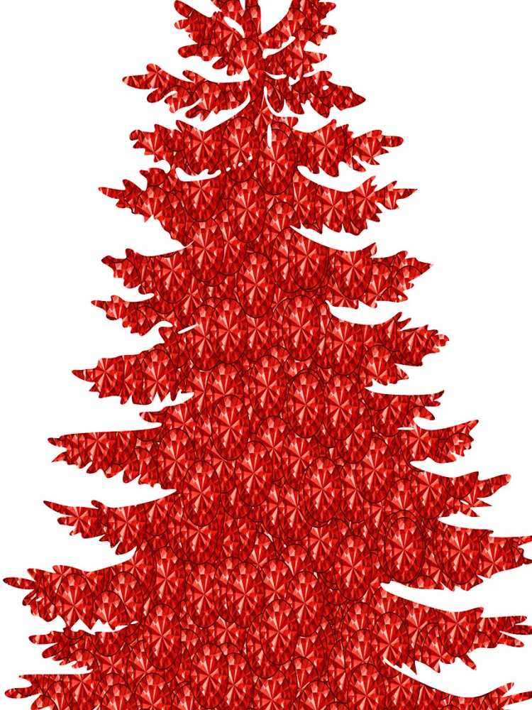 Thumbnail 4 of 4, iPhone Case, Red Rhinestone Tree designed and sold by TheIconSmith.