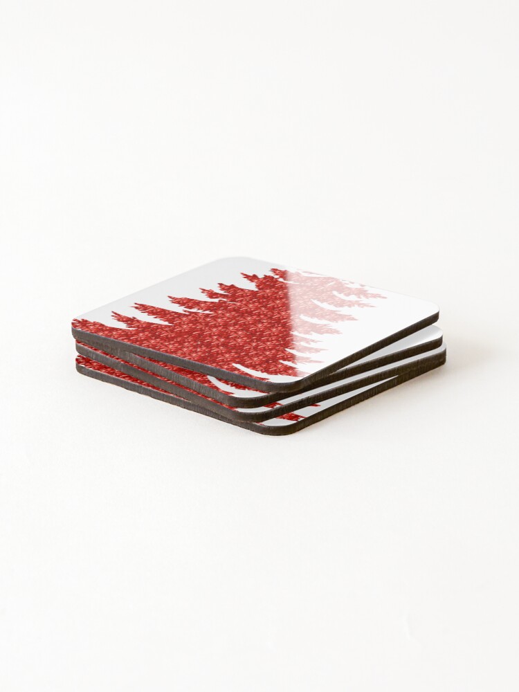 Thumbnail 4 of 5, Coasters (Set of 4), Red Rhinestone  Tree  designed and sold by TheIconSmith.