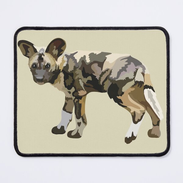 Item preview, P is for Painted Dog, Painted Dog Illustration – African Wild Dog Art for Wildlife Lovers designed and sold by PrettylittlepastelUk.