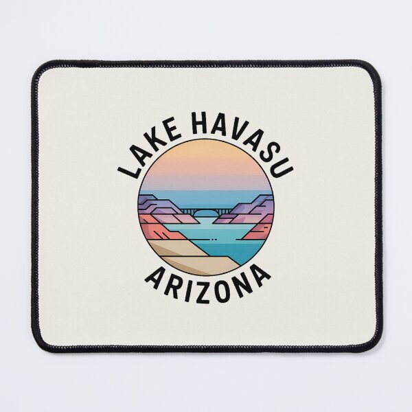 Item preview, Lake Havasu Arizona Minimalist Pastel Artline Badge Sticker designed and sold by Horizon Tales.